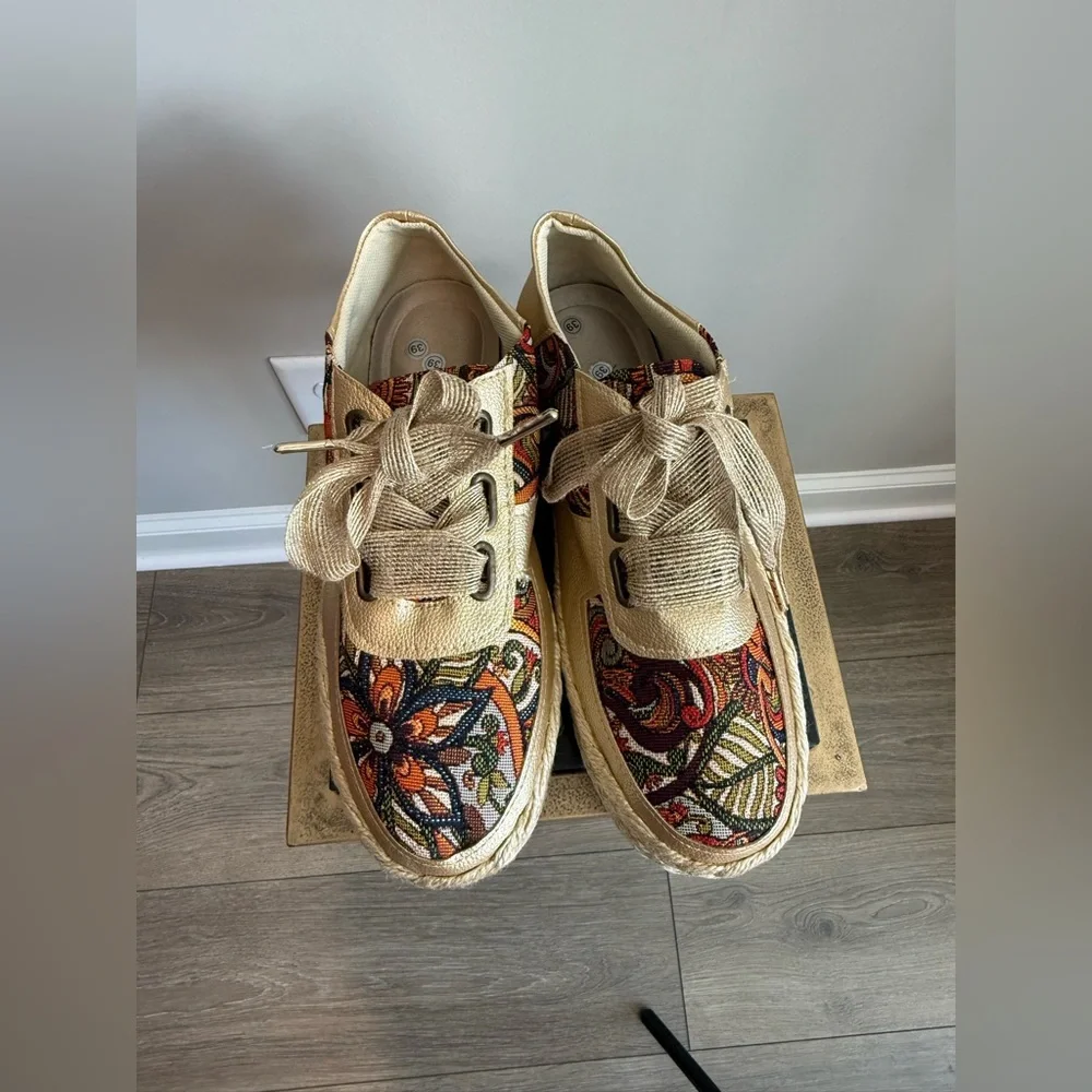 Jute Grass Platform Casual Sneakers